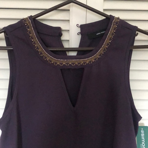 Purple embroidered Vero Moda dress - Picture 2 of 4